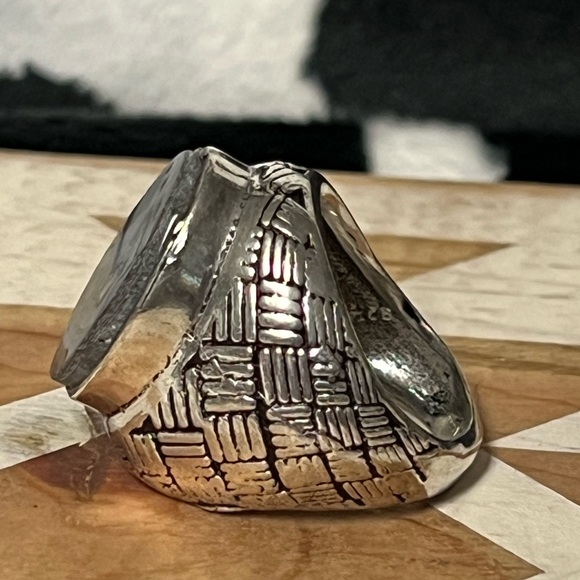 925 Silver Abalone Shell ring - Picture 3 of 4